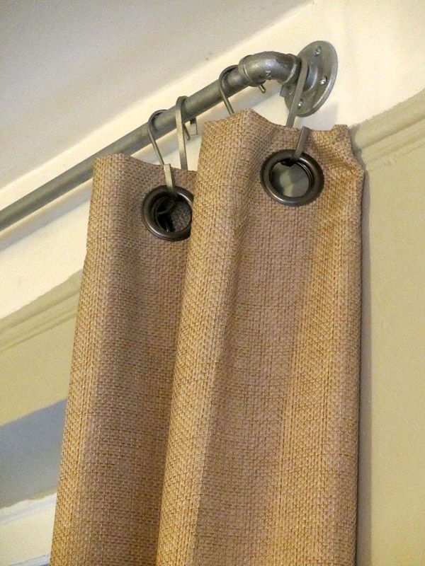 tubos de metal na decoracao 5 - tubos de metal no banheiro - canos pendurar cortina