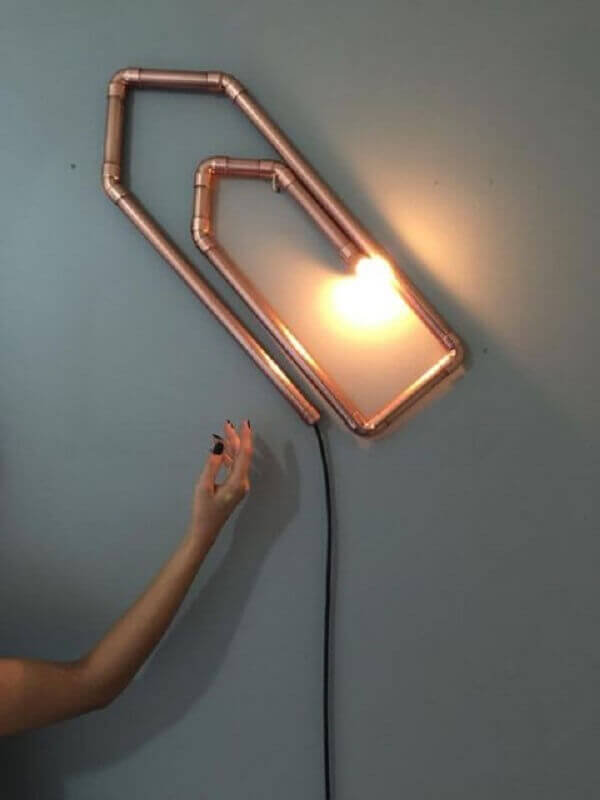 tubos de metal na decoracao 6 - tubos de metal em luminarias