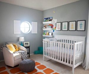 decoração quarto de bebê pequeno masculino cinza