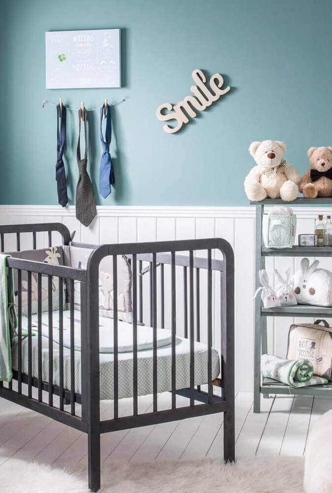 decoração quarto de bebê pequeno masculino