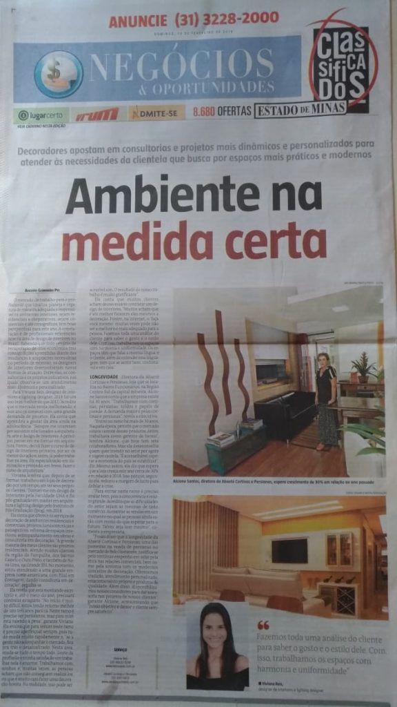 Ambiente na Medida Certa - Caderno de Negocios - Jornal Estado de Minas