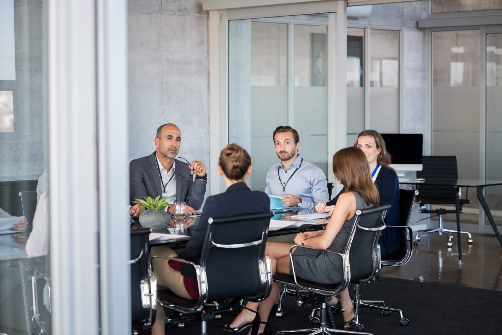 Decoração de ambiente corporativo e escritórios