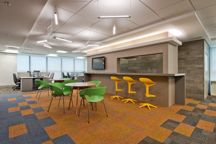 Decoração de ambientes corporativo e escritórios - Formas geométricas