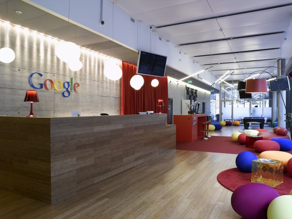 Decoração de ambientes corporativos e escritórios - Decoração Escritório do Google