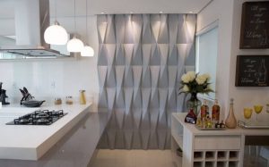 decoracao placa gesso 3d forma origami